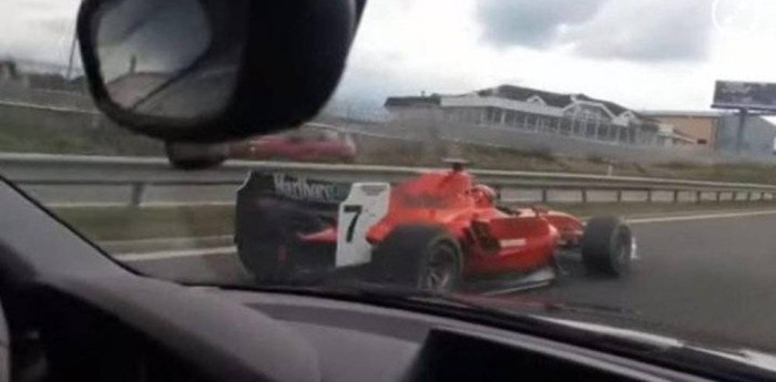 ¿Un Ferrari Fórmula 1 en la autopista?
