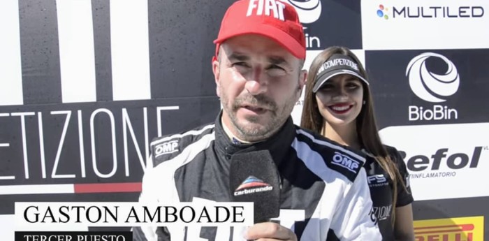 Gastón Amboade entre el Rotax y la Fiat