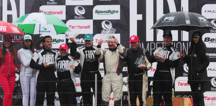 Bajo la lluvia, Braga dominó en la primera carrera