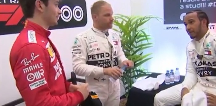 El buen gesto de Hamilton a Leclerc en Bahrein