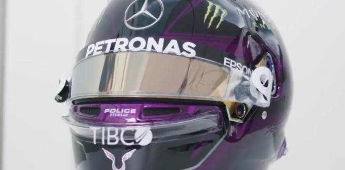 Hamilton presentó su casco para la temporada 2020