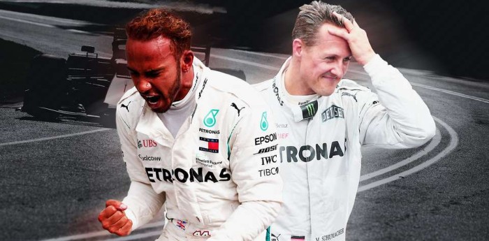 Hamilton muy cerca de Schumacher