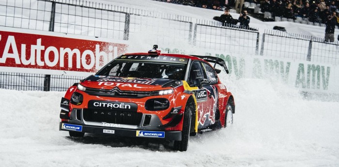 Ogier y Loeb se divirtieron sobre hielo en el Stade France