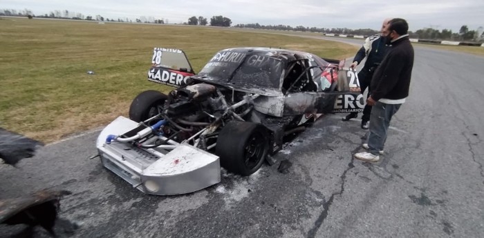 Incendio y susto en el Autódromo de La Plata