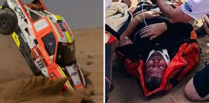 No arrancó y el Dakar ya sufrió su primer accidente
