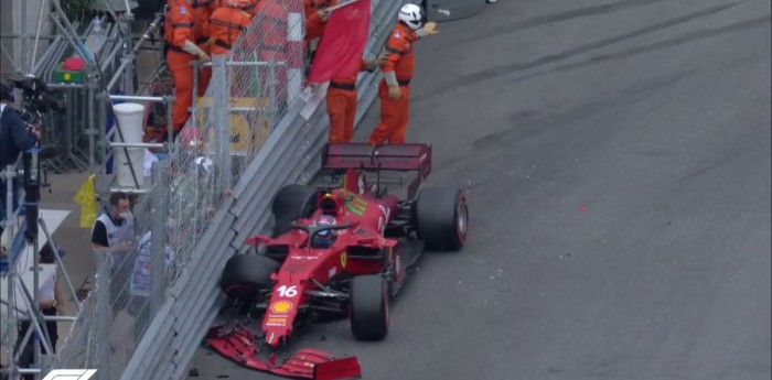 Pole con golpe incluido para Leclerc en Mónaco