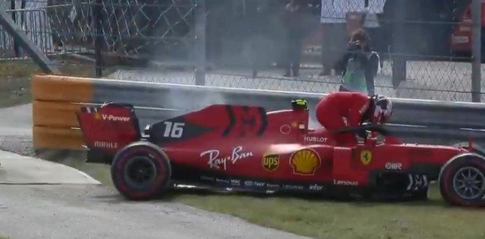 Leclerc sufrió con el motor Ferrari y Verstappen lideró el ensayo