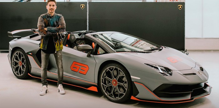Jorge Lorenzo mostró su nuevo Lamborghini Aventador SVJ 63