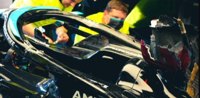 ¿Cómo quedó el Mercedes de Hamilton tras el golpe con Verstappen?