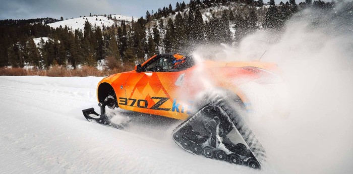 Nissan presentó un inusual auto para transitar sobre la nieve