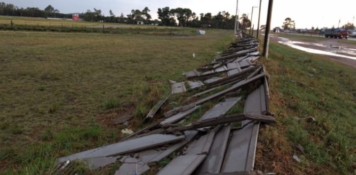Un temporal produjo serios daños en el autódromo de Pigüé