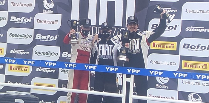 El podio del domingo para la Fiat Competizione