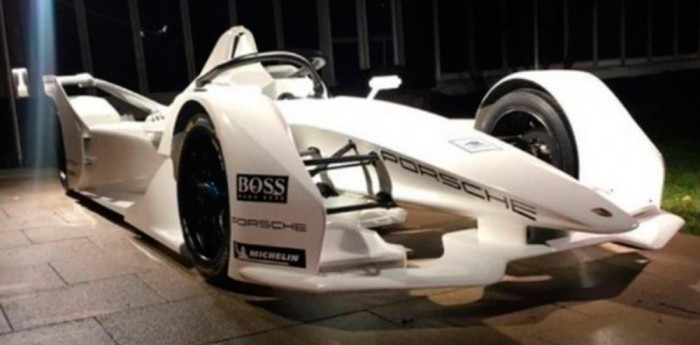Los pilotos de Porsche mostraron el auto de la Fórmula E