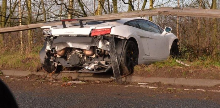 Así quedó el Lamborghini de Chiquito Romero