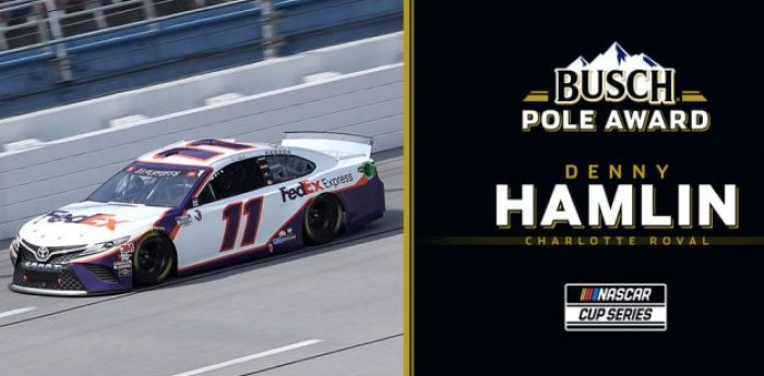 Nascar: Denny Hamlin arrancará primero en el Chartlotte Roval 