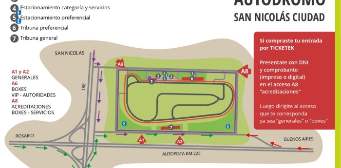 Por dónde entrar al circuito de San Nicolás