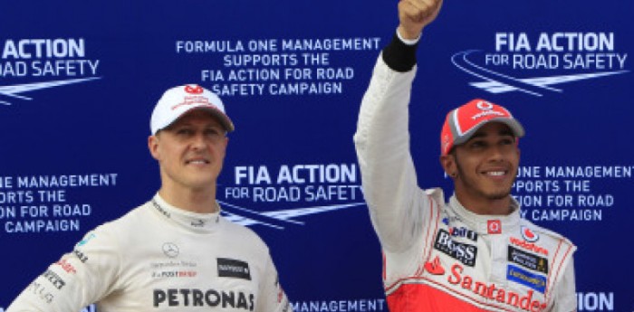 Hamilton dice que nunca quiso superar a Schumacher