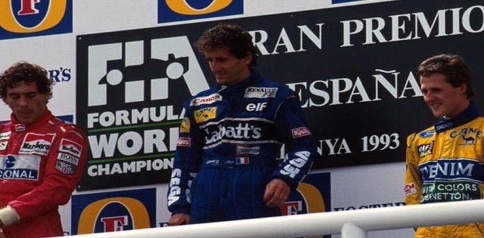 Se cumplen 25 años del podio que juntó a Prost, Senna y Schumacher