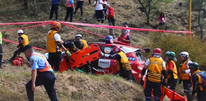 Simulacro de accidente en la previa del Rally de Argentina