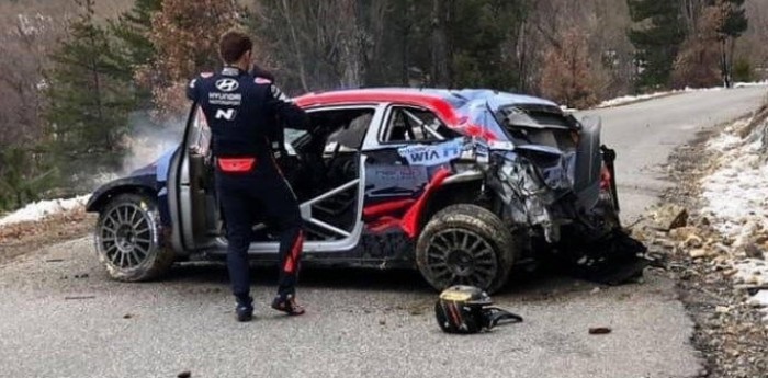 WRC: tremendo accidente de Tanak a casi 200 km/h en Montecarlo
