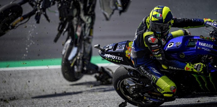 Rossi y Zarco cara a cara tras el accidente en Austria