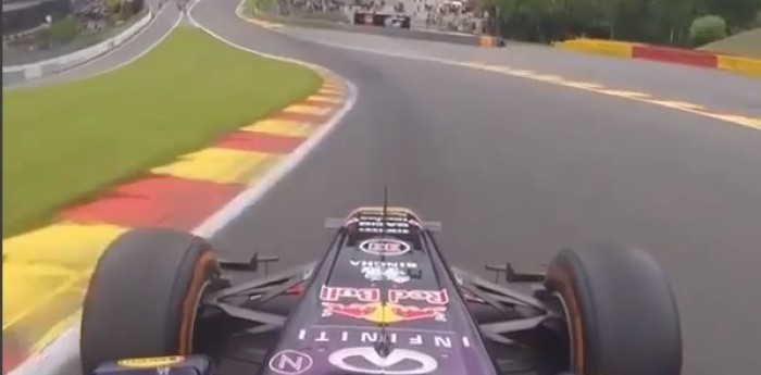 Así es la curva Eau Rouge al revés