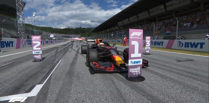 Verstappen logró la pole en Austria, pero seguido de Norris