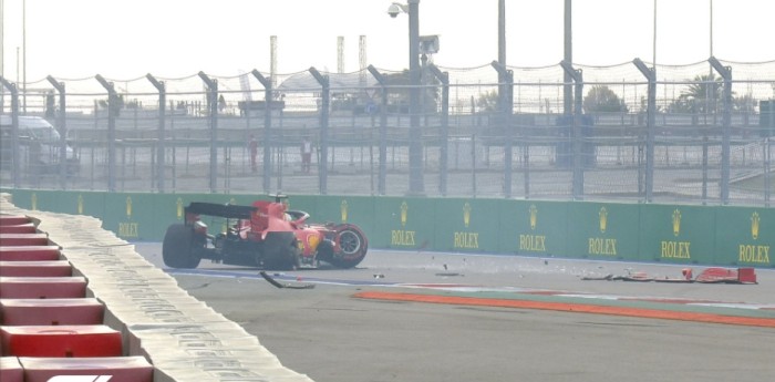 Fuerte accidente de Vettel en Rusia