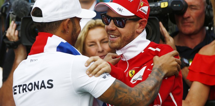 Vettel y su felicitación a Hamilton