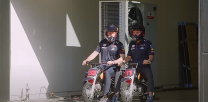 El divertido video de Verstappen y Pérez en la sede de Red Bull