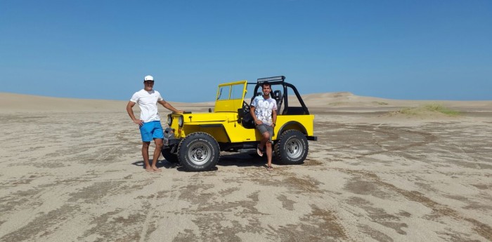 Azar a fondo en la playa