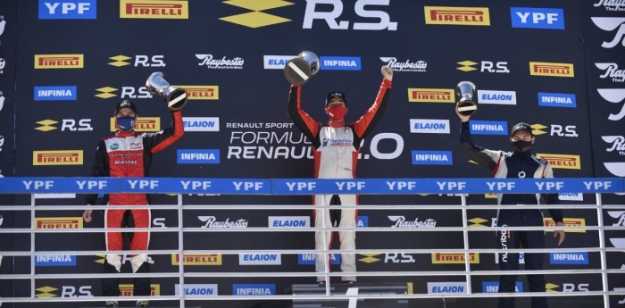 Barrio y la alegría de la primera victoria en la Fórmula Renault 2.0