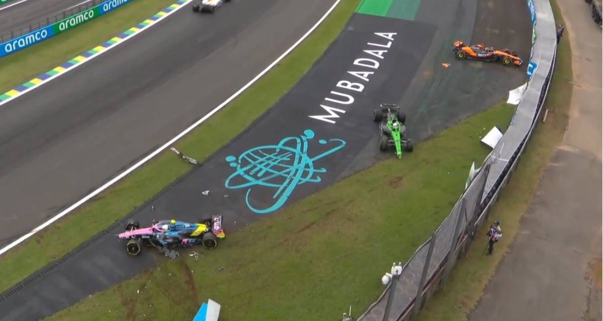 F1: ¡De no creer! Piastri, Hulkenberg y Colapinto se despistaron en la Sprint del GP de Brasil