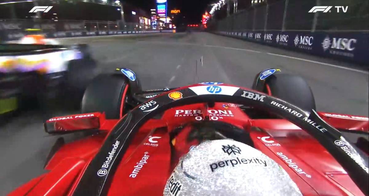 F1: ¡Al borde del desastre! La milimétrica reacción de Hamilton que evitó un fortísimo accidente en la FP3 de Las Vegas