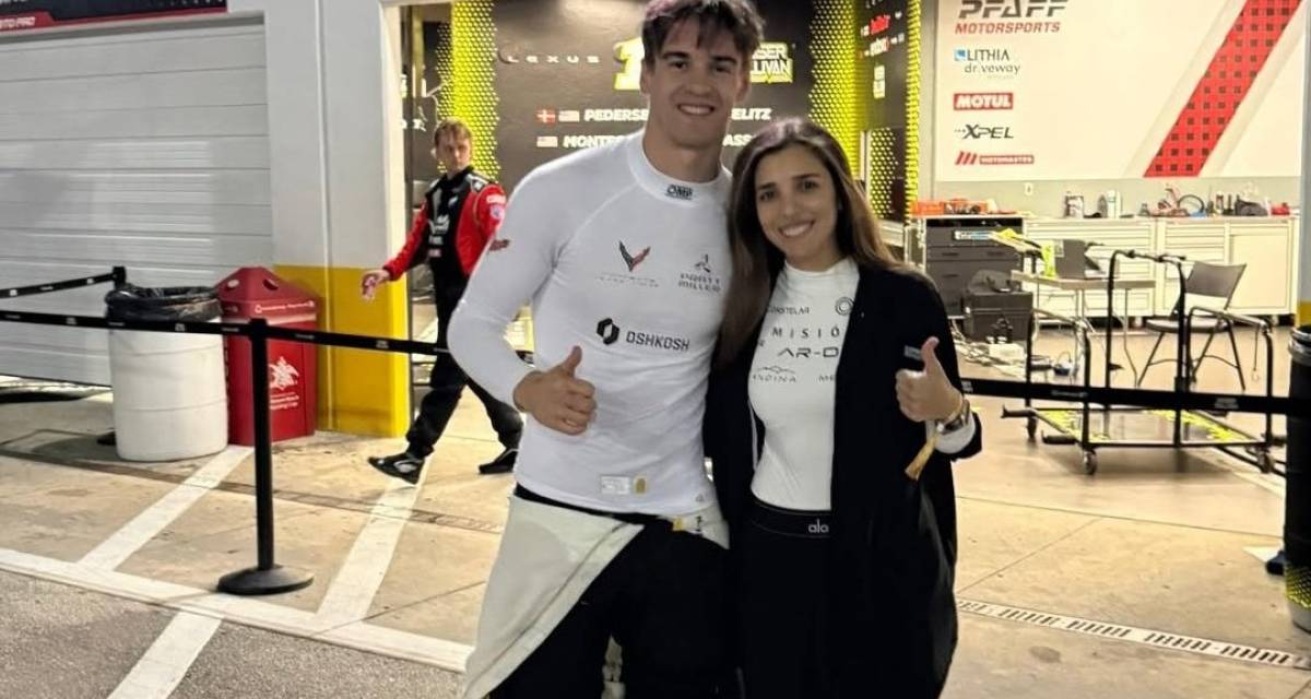 Nico Varrone tuvo una visita espacial: la primera astronauta argentina lo acompañó en Daytona