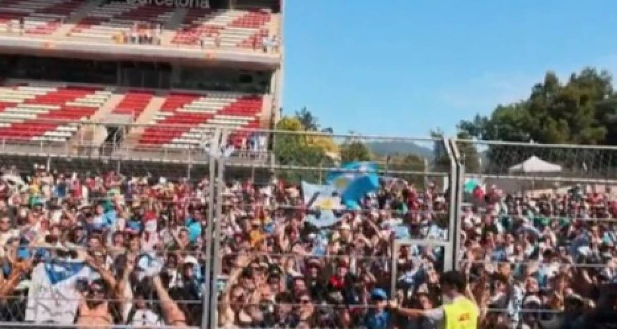 F1: ¡Marea albiceleste! Los argentinos coparon el circuito de Barcelona y cantaron al unísono en apoyo a Colapinto
