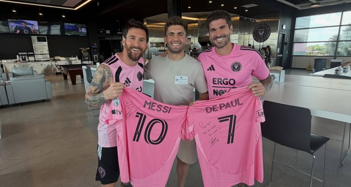 ¡Junte de cracks! Kevin Benavides se reunió con Messi y De Paul en las instalaciones del Inter Miami