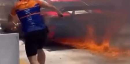 TC: “Eternamente agradecido”, el mensaje de Quijada al mecánico de Spataro que lo ayudó a salir del incendio