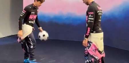 F1: ¡Teléfono, Scaloni! Colapinto y Gasly demostraron su habilidad con la pelota en los pies