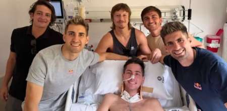 Yacopini recibió la visita de los hermanos Benavides: “Felices de verte en tan buen camino”