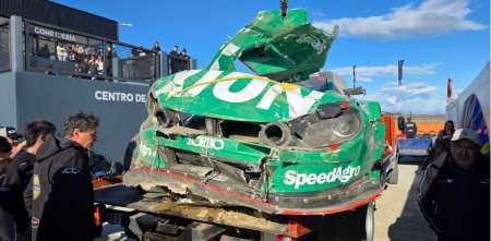 TC: Fuerte accidente de Faín en el primer ensayo en El Calafate