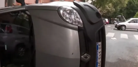 Fuerte choque y vuelco en Saavedra: cinco personas resultaron heridas