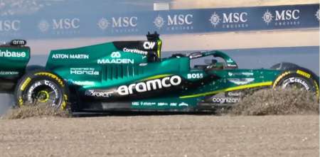 F1: el fuerte despiste de Stroll que provocó la bandera roja en Bahréin