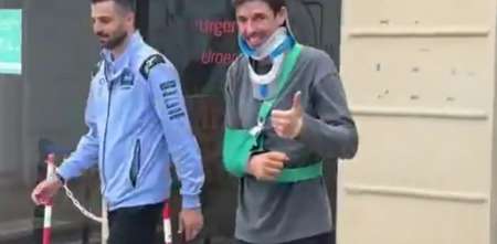 MotoGP: ¡Pulgar arriba! Álex Márquez fue dado de alta y salió caminando del Hospital de Catalunya
