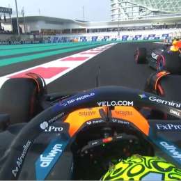 F1: ¿Ayuda a Verstappen? El casi choque entre Norris y Tsunoda en la FP3 del GP de Abu Dhabi