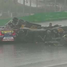 Impactante accidente bajo la lluvia en el Stock Car en Interlagos