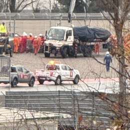 ¡Primer choque del año! Hadjar se accidentó en los test de pretemporada de la F1