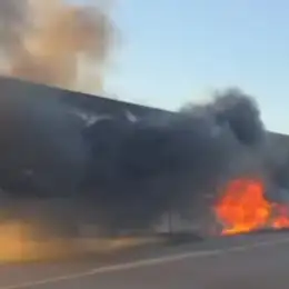 TC: Savino explicó cuál fue el motivo del incendio del semi