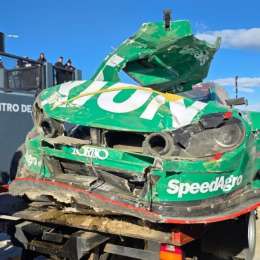 TC: Fuerte accidente de Faín en el primer ensayo en El Calafate