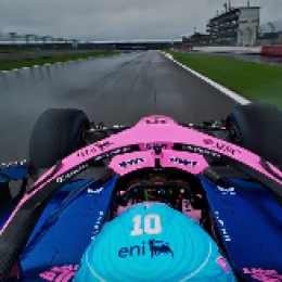 F1: ¡A bordo! Así giró Gasly con el A526 bajo la lluvia de Silverstone